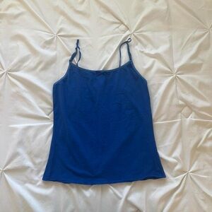 Seductions royal blue cami top with a cute cat in bow and adjustable straps
